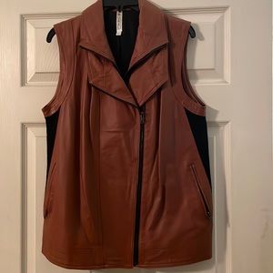 Mural Brown Jackets and Coats Vest